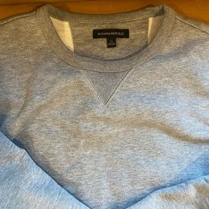 Banana Republic Men’s Heathered grey gray Crew Neck Cotton Comfy